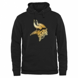 NFL Mens Minnesota Vikings Pro Line Black Gold Collection Pullover Hoodie