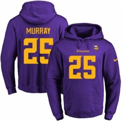 NFL Mens Nike Minnesota Vikings 25 Latavius Murray PurpleGold No Name Number Pullover Hoodie