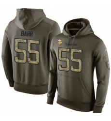 NFL Nike Minnesota Vikings 55 Anthony Barr Green Salute To Service Mens Pullover Hoodie