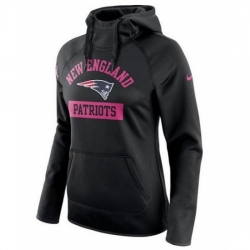 NFL New England Patriots Nike Womens Breast Cancer Awareness Circuit Performance Pullover Hoodie Black