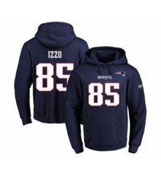 Football Mens New England Patriots 85 Ryan Izzo Navy Blue Name Number Pullover Hoodie