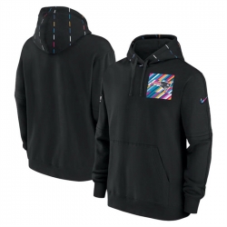 Men New England Patriots Black 2023 Crucial Catch Club Pullover Hoodie