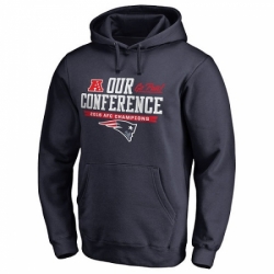 NFL Mens New England Patriots Pro Line by Fanatics Branded Navy 2016 AFC Conference Champions Big Tall Our Conference Pullover Hoodie