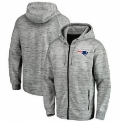 NFL New England Patriots Pro Line by Fanatics Branded Space Dye Performance Full Zip Hoodie Heathered Gray