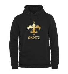 NFL Mens New Orleans Saints Pro Line Black Gold Collection Pullover Hoodie