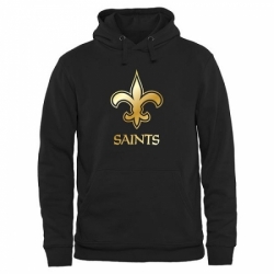 NFL Mens New Orleans Saints Pro Line Black Gold Collection Pullover Hoodie