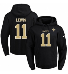 NFL Mens Nike New Orleans Saints 11 Tommylee Lewis Black Name Number Pullover Hoodie