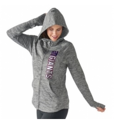 NFL New York Giants G III 4Her by Carl Banks Womens Recovery Full Zip Hoodie Heathered Gray