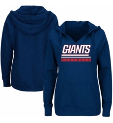 NFL New York Giants Majestic Womens Self Determination Pullover Hoodie Royal