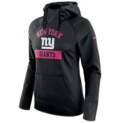 NFL New York Giants Nike Womens Breast Cancer Awareness Circuit Performance Pullover Hoodie Black