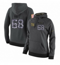 NFL Womens Nike New York Giants 68 Bobby Hart Stitched Black Anthracite Salute to Service Player Performance Hoodie