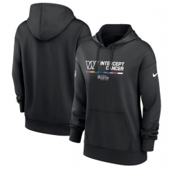 Women Washington Commanders 2022 Black NFL Crucial Catch Therma Performance Pullover Hoodie