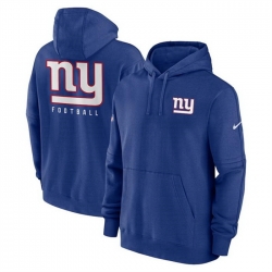 Men New York Giants Blue Sideline Club Fleece Pullover Hoodie