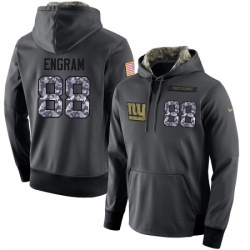 NFL Mens Nike New York Giants 88 Evan Engram Stitched Black Anthracite Salute to Service Player Performance Hoodie