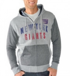 NFL New York Giants G III Sports by Carl Banks Safety Tri Blend Full Zip Hoodie Heathered Gray