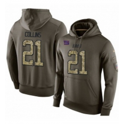 NFL Nike New York Giants 21 Landon Collins Green Salute To Service Mens Pullover Hoodie