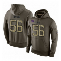 NFL Nike New York Giants 56 Lawrence Taylor Green Salute To Service Mens Pullover Hoodie