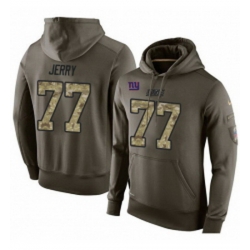 NFL Nike New York Giants 77 John Jerry Green Salute To Service Mens Pullover Hoodie