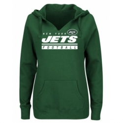 NFL New York Jets Majestic Womens Self Determination Pullover Hoodie Green