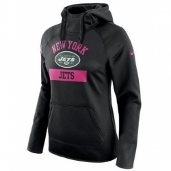 NFL New York Jets Nike Womens Breast Cancer Awareness Circuit Performance Pullover Hoodie Black