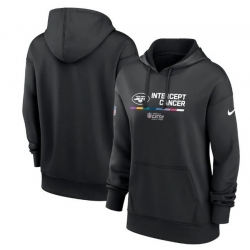 Women New York Jets 2022 Black NFL Crucial Catch Therma Performance Pullover Hoodie