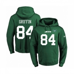 Football Mens New York Jets 84 Ryan Griffin Green Name Number Pullover Hoodie