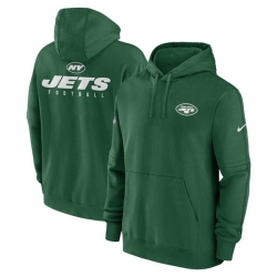 Men New York Jets Green Sideline Club Fleece Pullover Hoodie