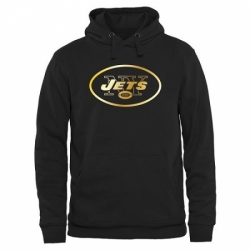 NFL Mens New York Jets Pro Line Black Gold Collection Pullover Hoodie