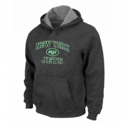 NFL Mens Nike New York Jets Heart Soul Pullover Hoodie Dark Grey