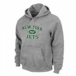 NFL Mens Nike New York Jets Heart Soul Pullover Hoodie Grey