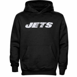 NFL New York Jets Youth Faded Wordmark Hoodie Black
