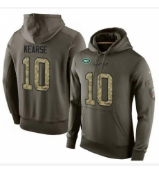 NFL Nike New York Jets 10 Jermaine Kearse Green Salute To Service Mens Pullover Hoodie