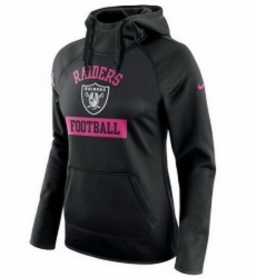 NFL Oakland Raiders Nike Womens Breast Cancer Awareness Circuit Performance Pullover Hoodie Black