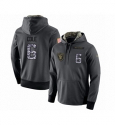 Football Mens Oakland Raiders 6 AJ Cole Stitched Black Anthracite Salute to Service Player Performance Hoodie
