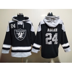 Los Angeles Raiders Sitched Pullover Hoodie #24 Johnathan Abram