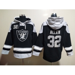 Los Angeles Raiders Sitched Pullover Hoodie #32 Marcus Allen