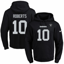 NFL Mens Nike Oakland Raiders 10 Seth Roberts Black Name Number Pullover Hoodie