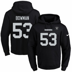 NFL Mens Nike Oakland Raiders 53 NaVorro Bowman Black Name Number Pullover Hoodie