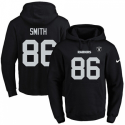NFL Mens Nike Oakland Raiders 86 Lee Smith Black Name Number Pullover Hoodie