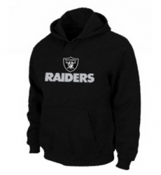NFL Mens Nike Oakland Raiders Authentic Logo Pullover Hoodie Black