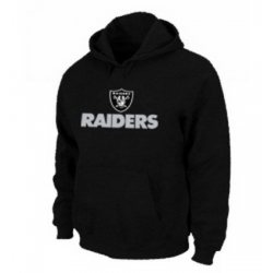 NFL Mens Nike Oakland Raiders Authentic Logo Pullover Hoodie Black