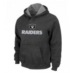 NFL Mens Nike Oakland Raiders Authentic Logo Pullover Hoodie Dark Grey