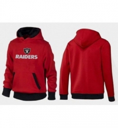 NFL Mens Nike Oakland Raiders Authentic Logo Pullover Hoodie RedBlack