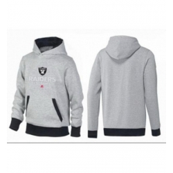 NFL Mens Nike Oakland Raiders Critical Victory Pullover Hoodie GreyBlack
