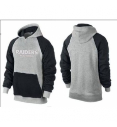 NFL Mens Nike Oakland Raiders English Version Pullover Hoodie GreyBlack