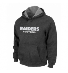 NFL Mens Nike Oakland Raiders Font Pullover Hoodie Dark Grey