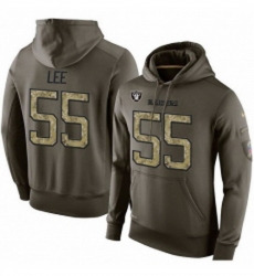 NFL Nike Oakland Raiders 55 Marquel Lee Green Salute To Service Mens Pullover Hoodie