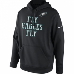 NFL Mens Philadelphia Eagles Nike Black Fly Eagles Fly Pullover Hoodie