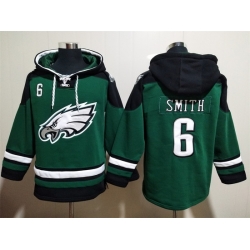 Philadelphia Eagles Green Sitched Pullover Hoodie #6 DeVonta Smith