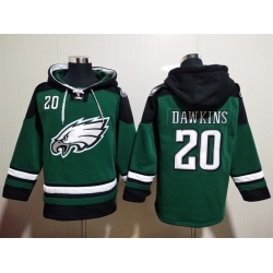 Philadelphia Eagles Green Sitched Pullover Hoodie#20 Brian Dawkins